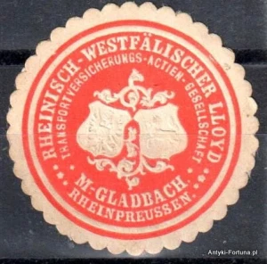 Winieta, siegielmarke , zalepka - Gladbach - Nr 1071/A Ubezpieczenia