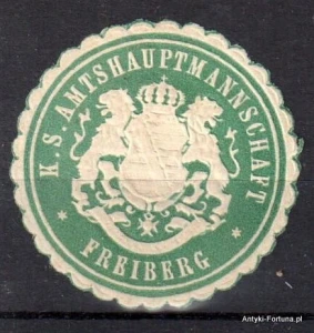 Winieta, siegielmarke , zalepka - Freiberg - Nr 1072/A