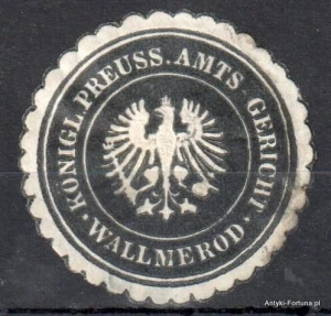 Winieta, siegielmarke , zalepka - Wallmerod - Nr 1081/A