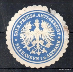Winieta, siegielmarke , zalepka - Seehausen - Nr 1098/A
