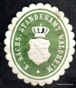 Winieta, siegielmarke , zalepka - Waldheim - Nr 1102/A