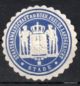  Winieta, siegielmarke , zalepka - Stade - Nr 1105/A