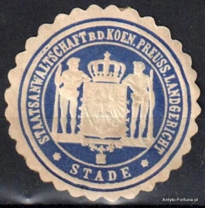 Winieta, siegielmarke , zalepka - Stade - Nr 1110/A
