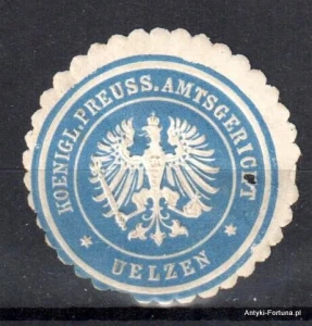  Winieta, siegielmarke , zalepka - Uelzen - Nr 1112/A