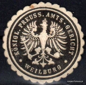 Winieta, siegielmarke , zalepka - Weilburg - Nr 1116/A