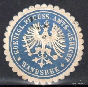 Winieta, siegielmarke , zalepka - Wandsbek - Nr 1125/A