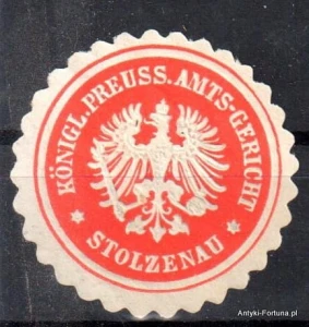  Winieta, siegielmarke , zalepka - Stolzenau - Nr 1128/A