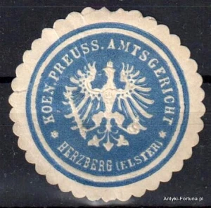 Winieta, siegielmarke , zalepka - Herzberg  - Nr 1147/A
