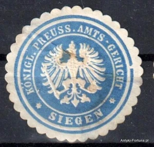Winieta, siegielmarke , zalepka - Siegen - Nr 1167/A