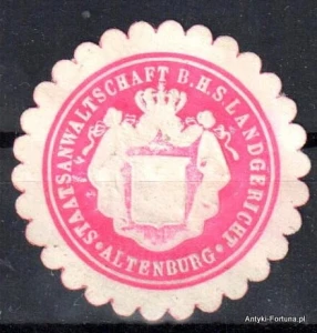 Winieta, siegielmarke , zalepka - Altenburg - Nr 1169/A
