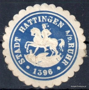Winieta, siegielmarke , zalepka - Hattingen - Nr 1180/A