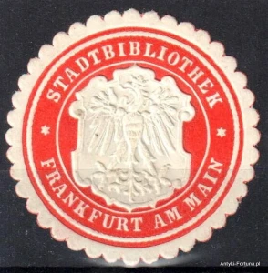 Winieta, siegielmarke , zalepka -  Stadtbibliothek - Frankfurt am Main  - Nr 1185/A