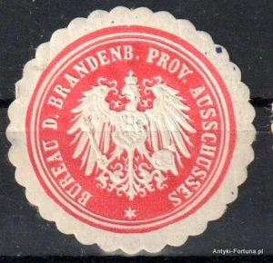 Winieta, siegielmarke , zalepka - Brandenb.Prov. - Nr 1206/A