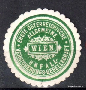 Winieta, siegielmarke , zalepka - Unfall - Wien  - Nr 1231/A Ubezpieczenia