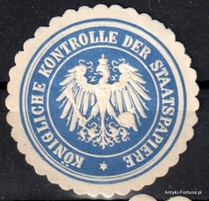 Winieta, siegielmarke , zalepka  - Kontrolle der Staatspapiere  -Nr 1239/A