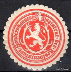 Winieta, siegielmarke , zalepka  - Sondershausen  -Nr 1242/A