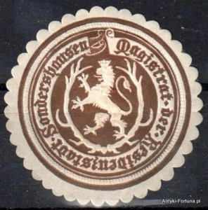Winieta, siegielmarke , zalepka  - Sondershausen  -Nr 1243/A