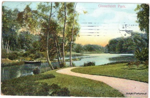 Pocztówka - Dania - Gisselfeld Park 1911 r