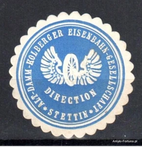 Winieta, siegielmarke , zalepka - Stettin - Szczecin - Pl 264  Kolej