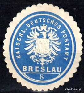 Winieta, siegielmarke , zalepka - Breslau - Wrocław - Pl 273 Poczta Nr 8