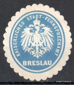 Winieta, siegielmarke , zalepka - Breslau - Wrocław - Pl 276 Poczta 