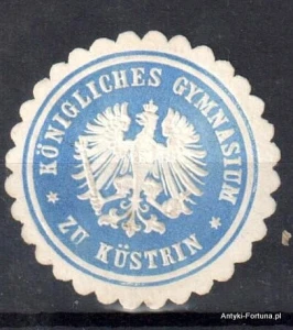 Winieta, siegielmarke , zalepka - Kustrin - Kostrzyn Gimnazjum - Pl 279