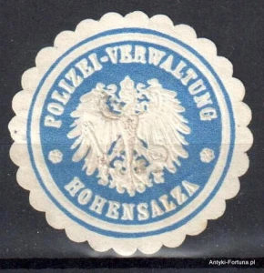  Winieta, siegielmarke , zalepka - Hohensalza - Inowrocław- Pl 280 Policja