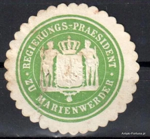 Winieta, siegielmarke , zalepka - Marienwerder - Kwidzyn - Pl 286