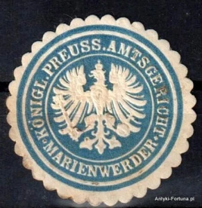 Winieta, siegielmarke , zalepka - Marienwerder - Kwidzyn - Pl 289