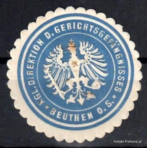 Winieta, siegielmarke , zalepka - Beuthen - Bytom - Pl 293