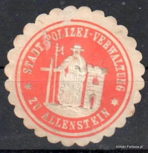 Winieta, siegielmarke , zalepka - Allenstein - Olsztyn - Pl 303