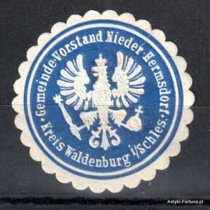 Winieta, siegielmarke , zalepka - Waldenburg - Wałbrzych - Pl 307