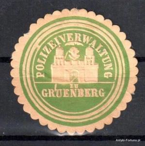 Winieta, siegielmarke , zalepka - Gruenberg - Zielona Góra - Pl 317
