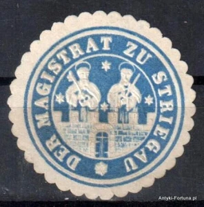 Winieta, siegielmarke , zalepka - Striegau - Strzegom - Pl 318