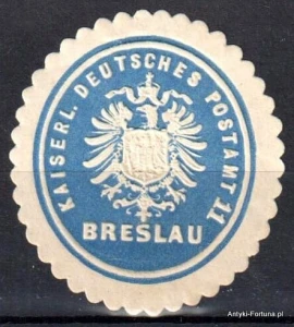 Winieta, siegielmarke , zalepka - Breslau - Wrocław - Poczta - Pl 323