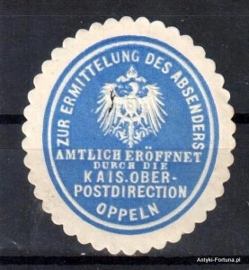 Winieta, siegielmarke , zalepka - Oppeln - Opole - Poczta - Pl 361