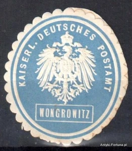  Winieta, siegielmarke , zalepka - Wongrowitz - Wągrowiec - Poczta - Pl 381