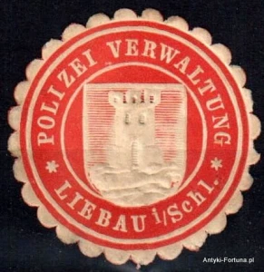 Winieta, siegielmarke , zalepka - Liebau Schl. - Lubawka - Pl 385