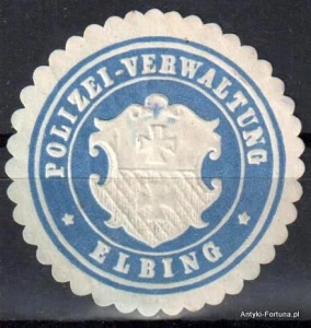 Winieta, siegielmarke , zalepka - Elbing - Elbląg - Pl 387 Policja