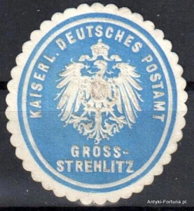  Winieta, siegielmarke , zalepka - Gross Strehlitz - Strzelce Opolskie - Poczta- Pl 390