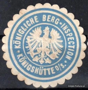  Winieta, siegielmarke , zalepka - Konigshutte - Chorzów - Pl 391
