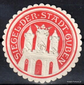  Winieta, siegielmarke , zalepka - Guben - Gubin - Pl 393