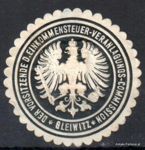  Winieta, siegielmarke , zalepka - Gleiwitz - Gliwice  - Pl 396