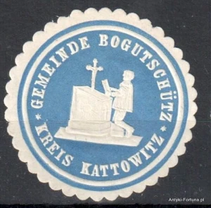  Winieta, siegielmarke , zalepka - Bogutschutz - Bogucice  - Pl 398