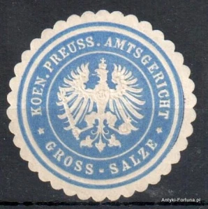 Winieta, siegielmarke , zalepka -  Gross-Salze --- Wieliczka  - Pl 400