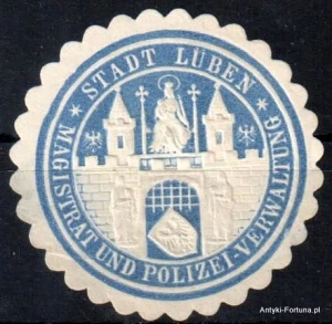 Winieta, siegielmarke , zalepka -  Luben - Lubin  - Pl 401