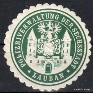 Winieta, siegielmarke , zalepka - Lauban - Lubań - Pl 409