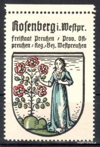 Znaczek Herb Miasta - Susz - Rosenberg Nr 1