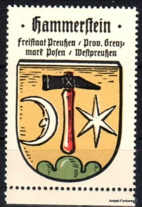  Znaczek Herb Miasta -  Hammerstein - Czarne - Nr 7