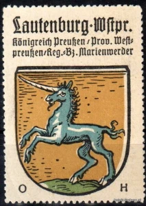 Znaczek Herb Miasta - Lidzbark -Lautenburg Wstpr - Nr 8